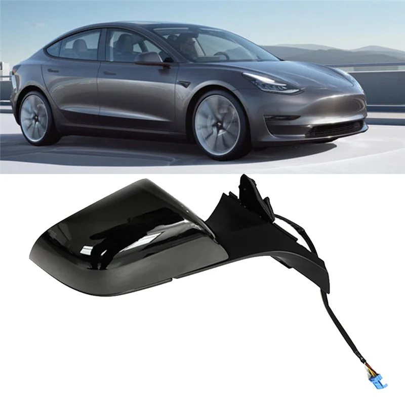 Right Door Rearview Mirror Assembly 1110784 1521929 for Model 3 M3 2021-2023 Power Folding Heating