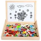 Деревянная магнитная головоломка-сортировка, детская доска для рисования, многофункциональные обучающие игрушки для детей 3 лет, подарок для детей I1544H