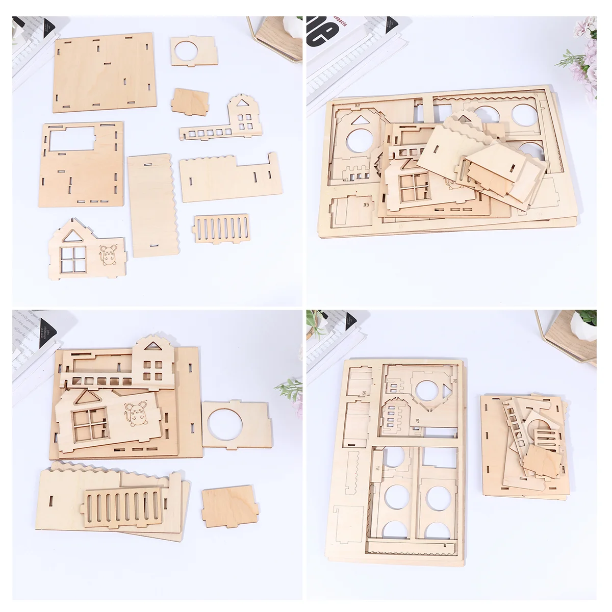 

Hamster House Wooden Guineatoys Hideout Cage Hut Chew Sleeping Ladder Villawoodhideaway Stairs Chamber Multi Playground