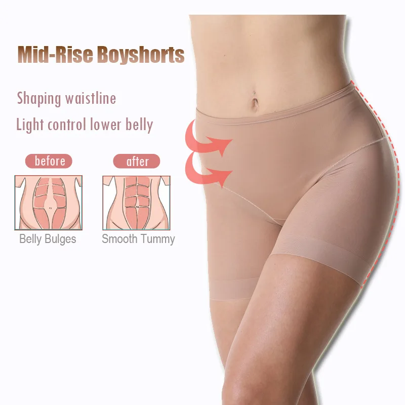 

Seamless Shorts Leggings High Waist Hip Lifting and Belly Contracting Boy Shorts for Women Panties Bodybuilding Boxer for Women