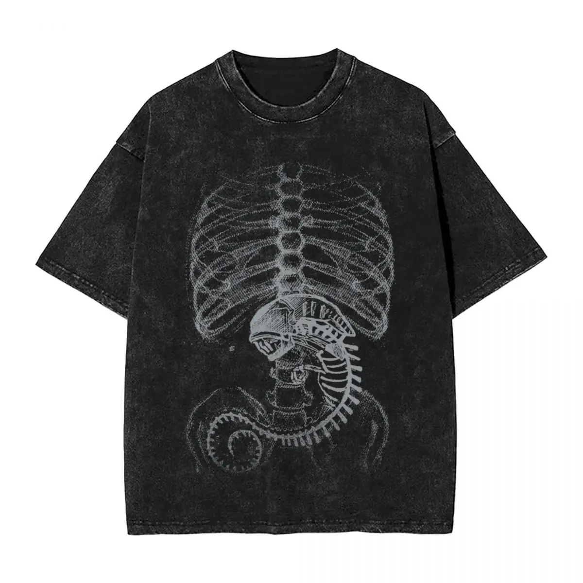 Футболка с эффектом потертости Alien против хищника футболка принтом &quotкости