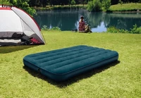 inflatable mattress green velvet single pull indoor air bed comfortable and breathable travel outdoor use