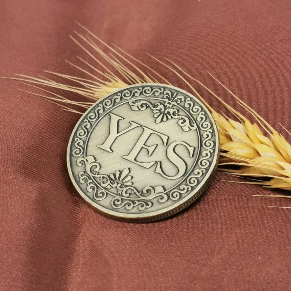 Памятная бронзовая монета Да или нет сувенирные невалютные монеты игра новинка