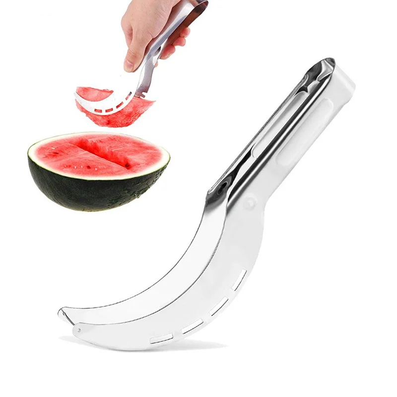 

Stainless Steel Watermelon Cutter Knife Corer Fruit Tools Kitchen Gadgets Accessories Watermelon Spoons Peeler