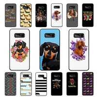 maiyaca dachshund silhouette dog phone case for samsung note 5 7 8 9 10 20 pro plus lite ultra a21 12 02