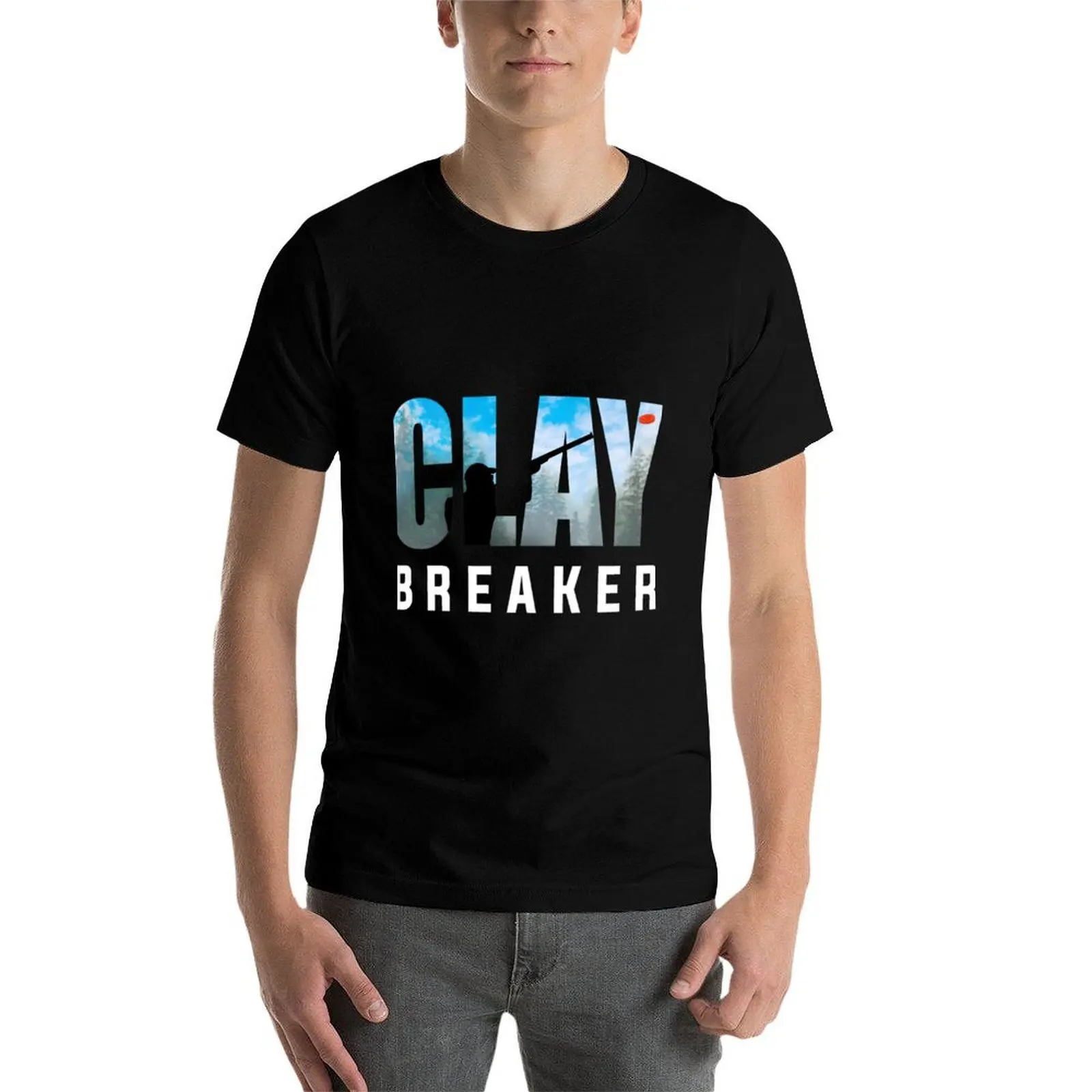 Фото Футболка для стрелковых тренировок Clay Breaker - для стрельбы по глиняным мишеням, свободного кроя, большого размера, повседневная №4