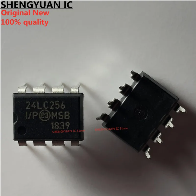10 шт. 24LC256-I/P DIP-8 24LC256-I 24LC256 256K I2C CMOS серийный EEPROM 100% новый импортный оригинальный 100% качество