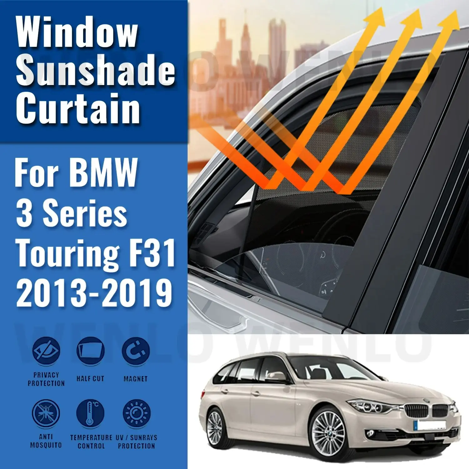 Для BMW 3 серии Touring F31 2012 2013 2014 2015 2016 2017 2018 Автомобильный солнцезащитный козырек