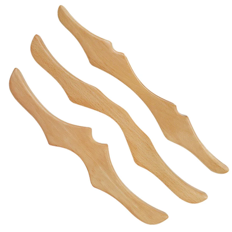 

3PCS Wooden Stick Effective Healthy Rob For Back Neck Shoulder Abdomen Leg Back Body Massage Relaxation Slimming Tool