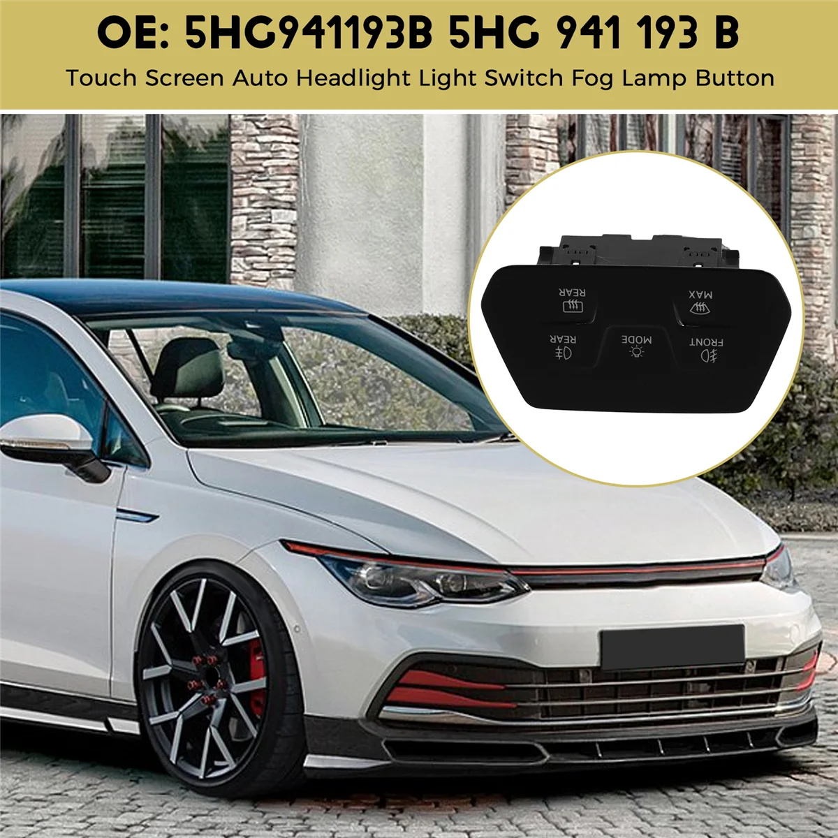 Сенсорный экран автоматический переключатель фар кнопка противотуманной фары