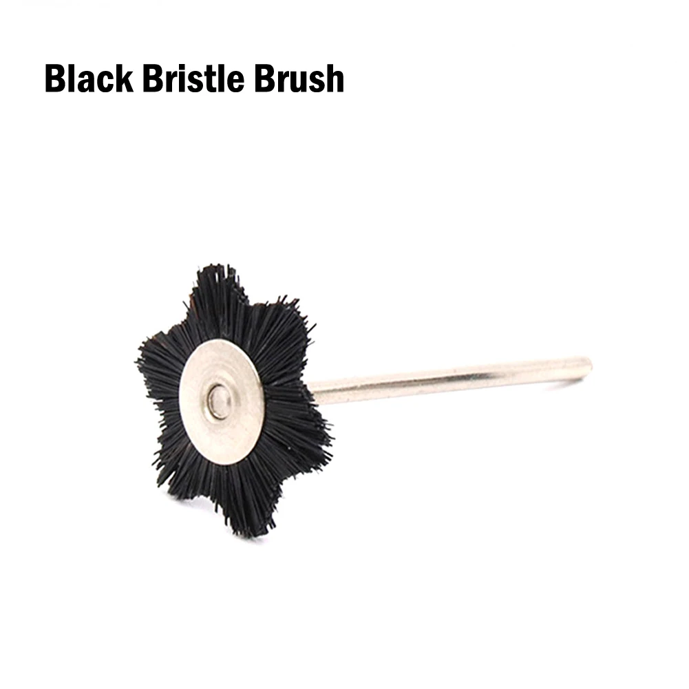 

2.35mm Shank Polishing Brush Star Shape Brushes Rotary Tool Polishing Grinding Brown Horsehair/White Wool/Black Bristle Brush