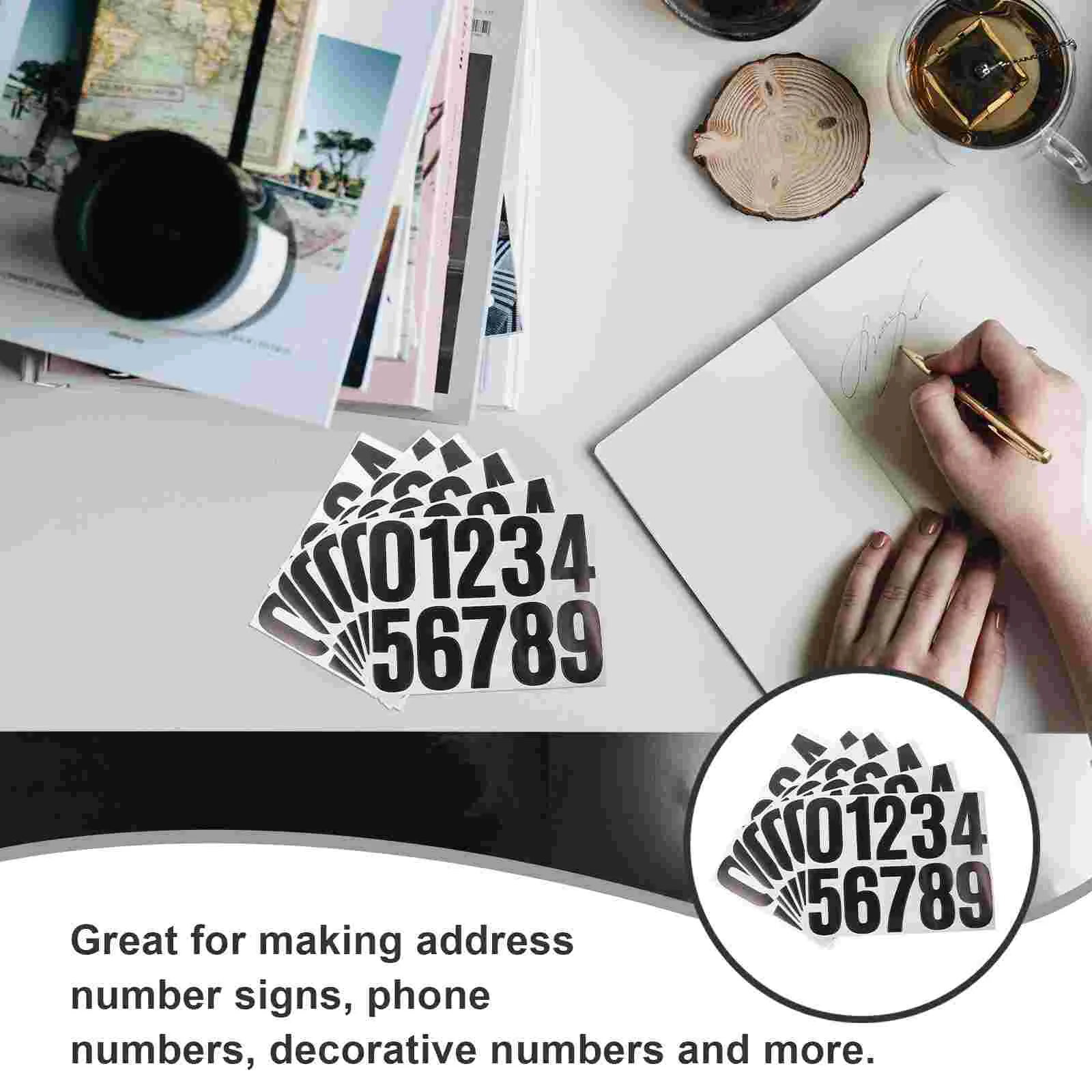 6-листые наклейки с номерами большой логотип почтового ящика водонепроницаемые