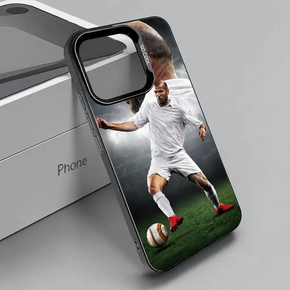 Фото Чехол для телефона Football Star Z-Zinedines Z-Zidane для iPhone 17, 16, 15, 14, 13, 12 Plus Pro Max XS, глянцевый черный, внутренняя крышка №3