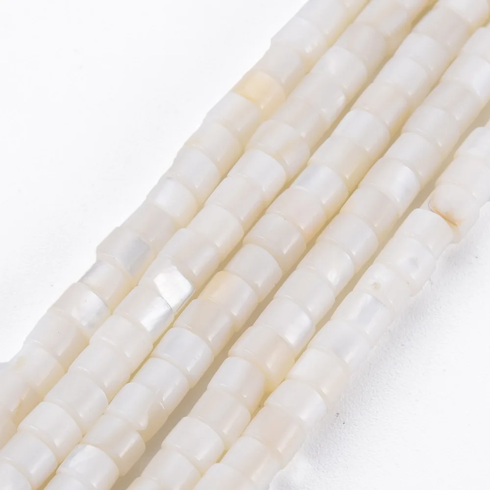 

5 Strand Natural Freshwater Shell Column Beads Strands for bracelet necklace DIY jewelry making Decor,about 126~132pcs/strand