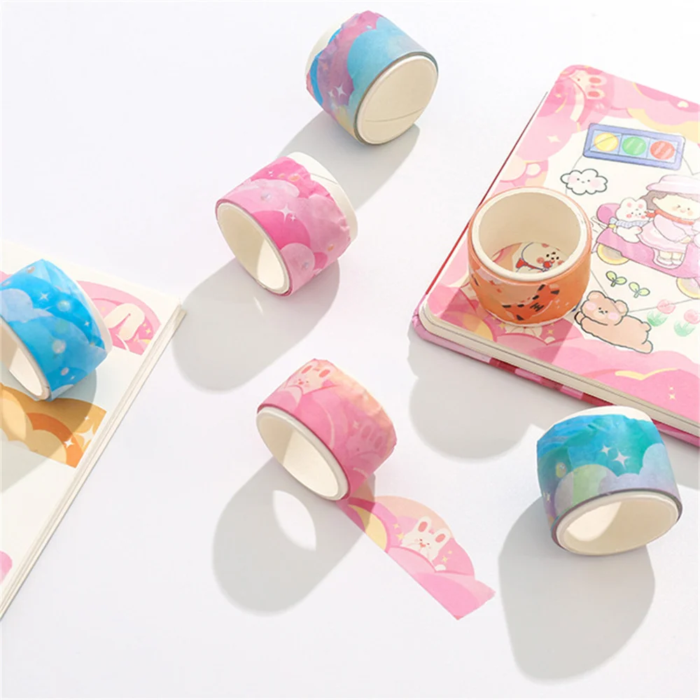 

1 Piece Cute Cartoon Colorful Washi Tape DIY Scrapbook Journal Diary Planner Notebook Album Decorative Materials Supplies