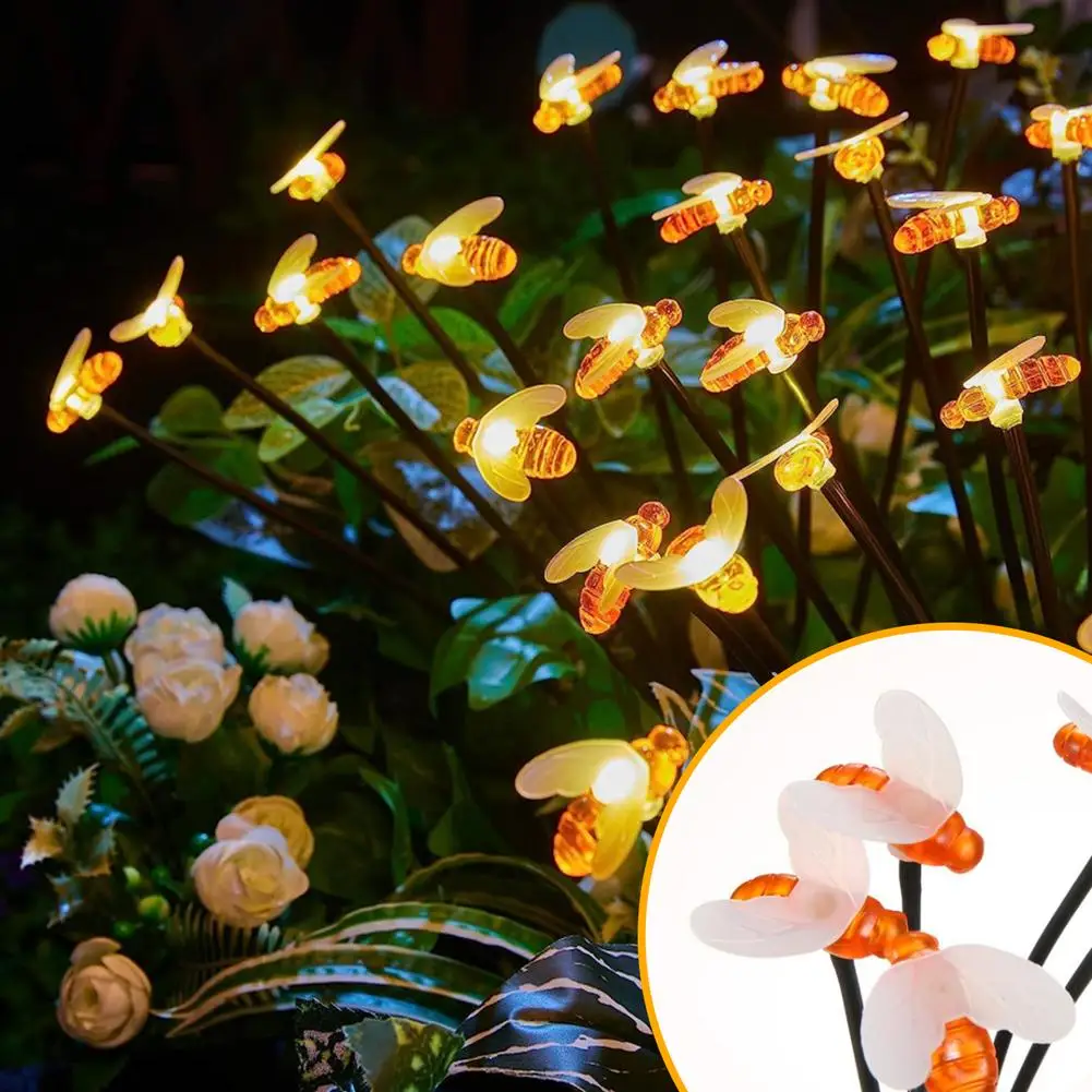 

Led Solar Bee Firefly Lights Waterproof Solar Garden Lights For Outdoor Yard Patio Walkway Decoration