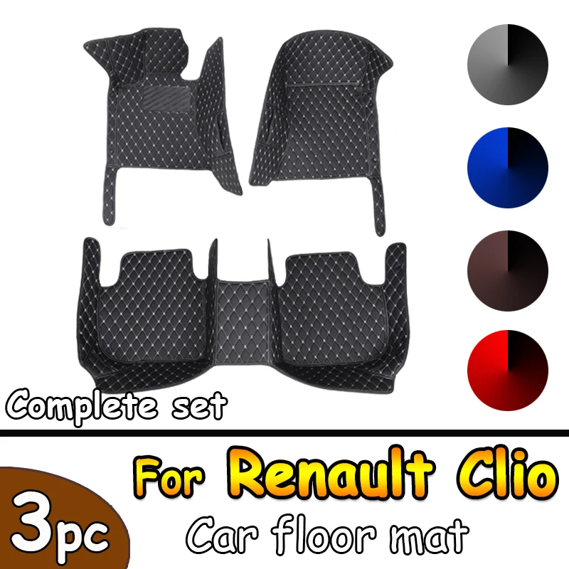 

Custom Car Mats With Pockets Floor Carpet Rugs For Renault Clio 3 2014 2015 2016 accessories