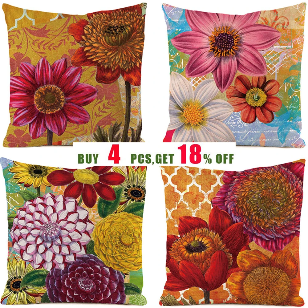 

Винтажный мягкий декоративный чехол для подушки с рисунком гортензии и масляной живописью, размеры 18x8 дюймов