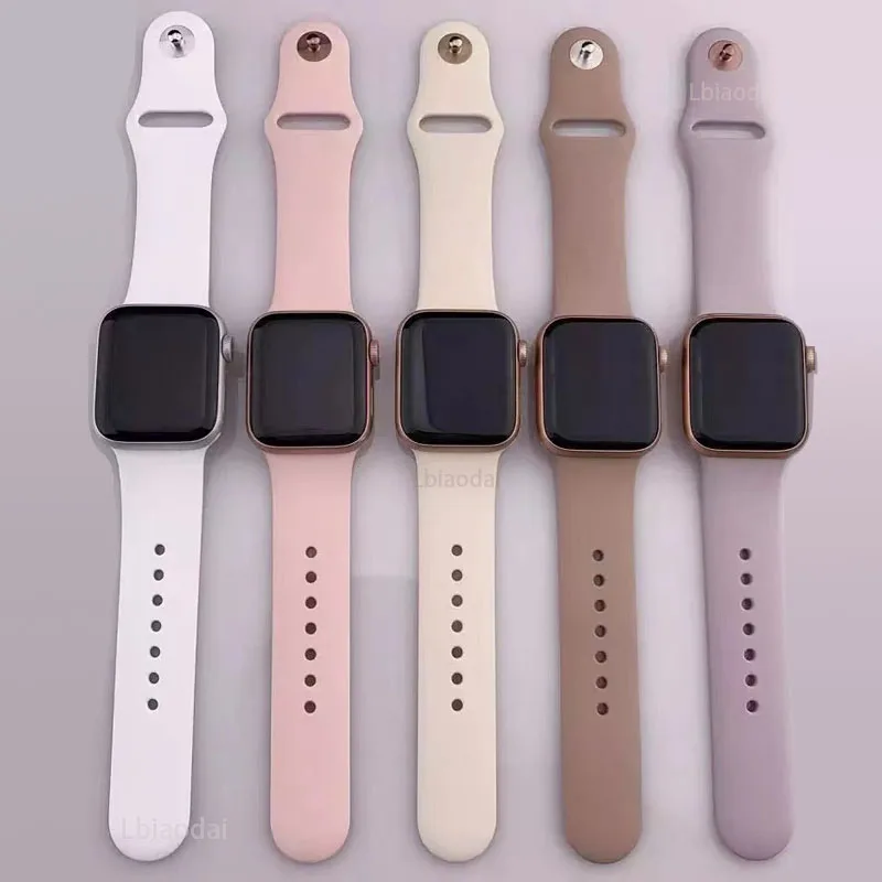 Silicone Strap For Apple Watch Band 44mm 40mm 45mm 41mm 49mm 42mm 38mm 44 45 mm bracelet iwatch series 7 se 3 4 5 6 8 Ultra band