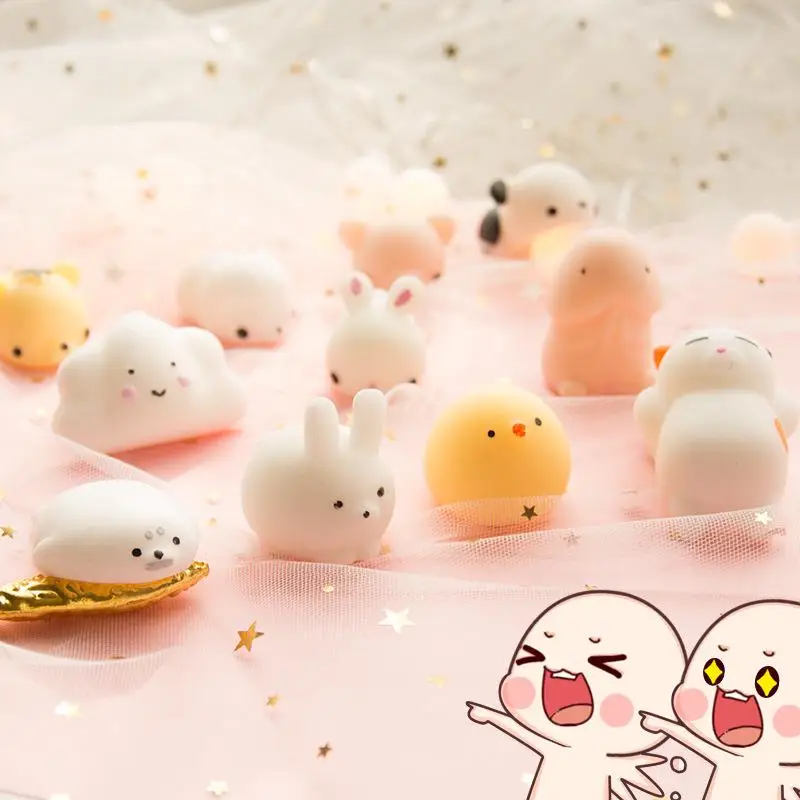 

5PCS Kawaii Squishies Mochi Anima Squishy Toys For Kids Antistress Ball Squeeze Party Favors Stress Relief Toys For Birthday