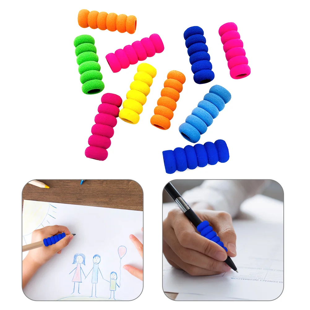 

40pcs Useful Portable Multipurpose Convenient Kids Pencil Aids Writing Correctors Pencil Sleeves for Gift Home Children School