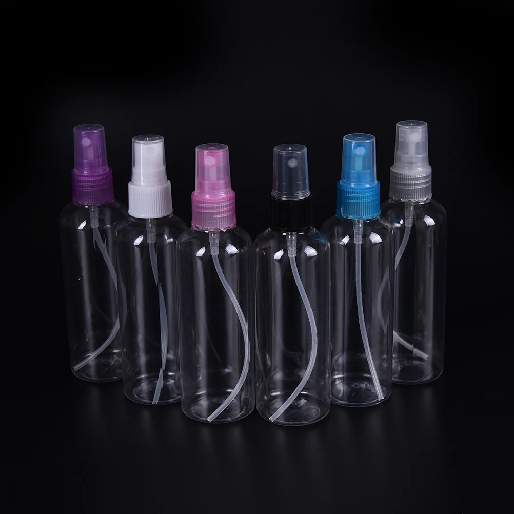 

100ml Transparent Spray Bottle Hand Sanitizer Cosmetic Dispensing Bottle Travel Portable Mini Small Plastic Bottle