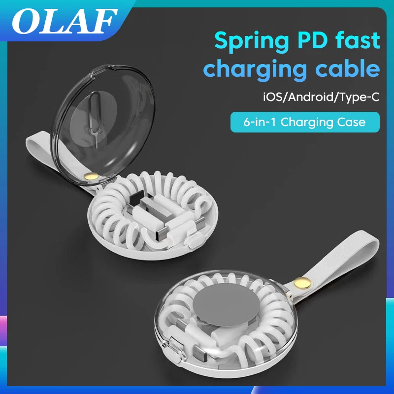 

PD60w 5A Кабельная коробка USB Type C Lightning Micro Data Cable Поддержка C-C C-L C-M 6 в 1 Провод для быстрой зарядки для iPhone 14 13 Pro Max Xiaomi 13 Redmi Note 12 Pro Oneplus Samsung Huawei Мобильный телефон