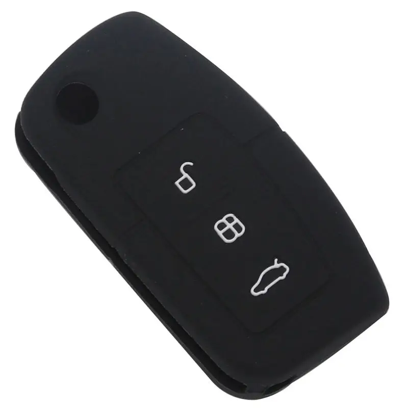 

Силиконовый чехол jingyuqin для Ford Fiesta Focus 2 Ecosport Kuga Escape, складной чехол для дистанционного ключа, 3 кнопки
