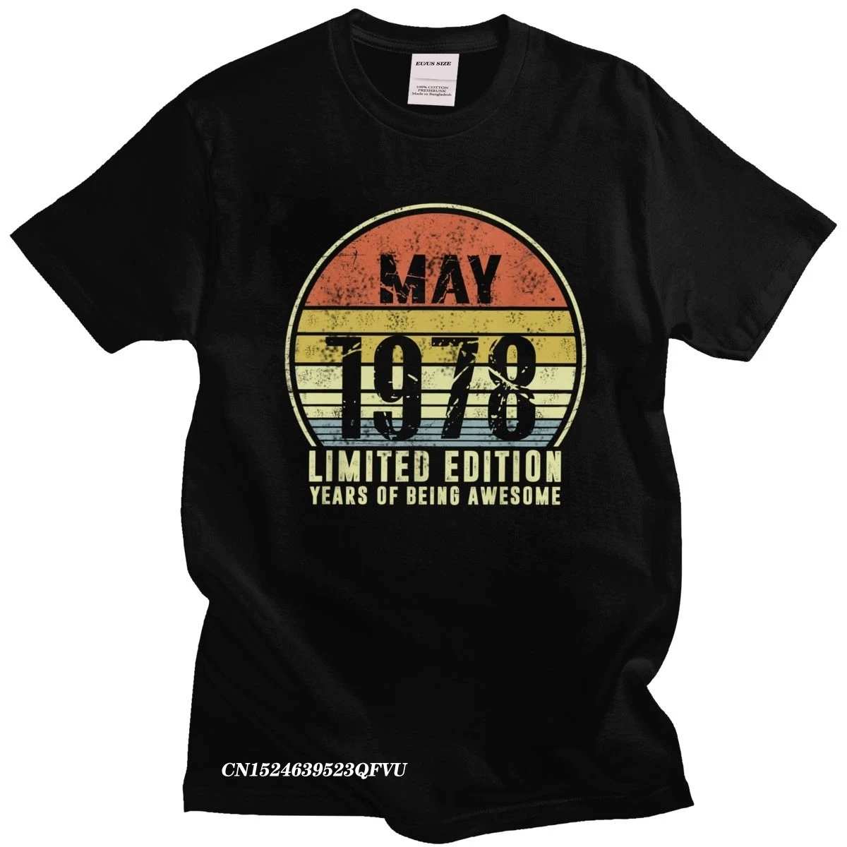 

Unique Born May 1978 T-Shirt For Men Oversized 42 Years Of Being Awesome T Shirts Pure Cotton Tshirt Vintage Birthdday Tee