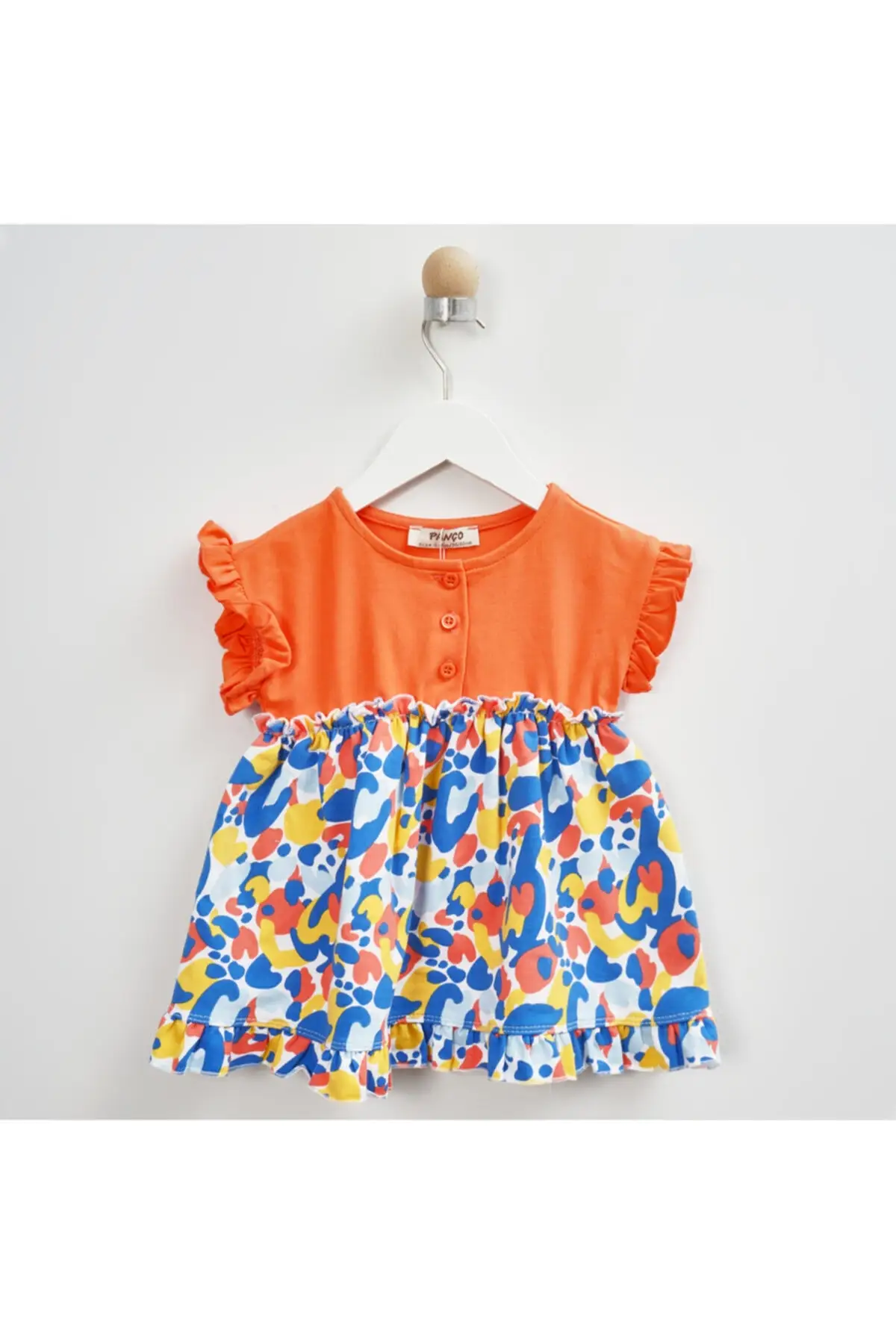 

Оранжевое вязаное платье для маленьких девочек 2111 gb26021