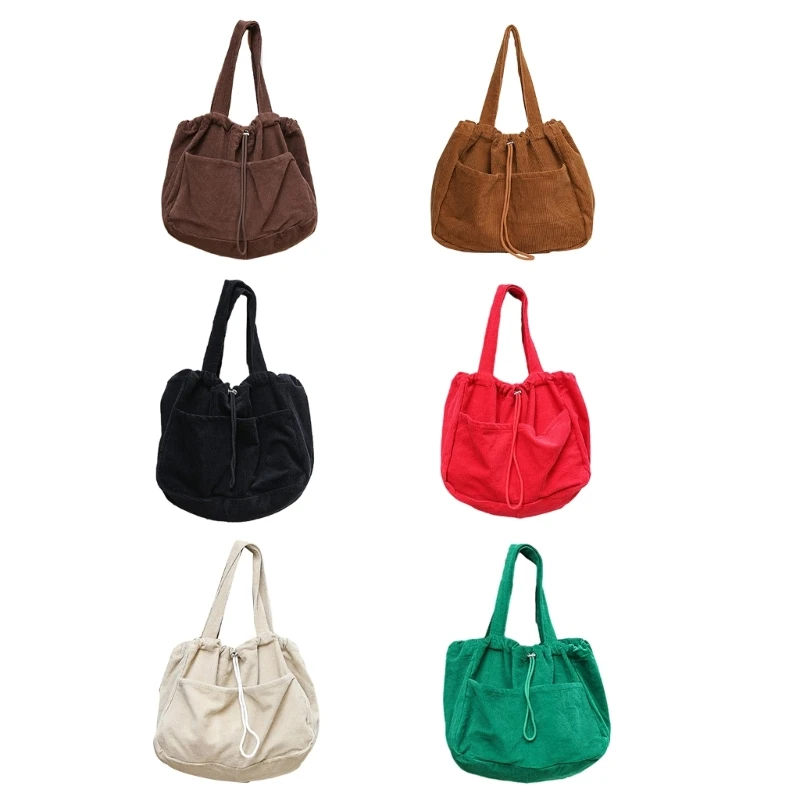 

Corduroy Handbag Multi functional and Fashionable Shoulder Bag Suitable for Various Occasions 066F