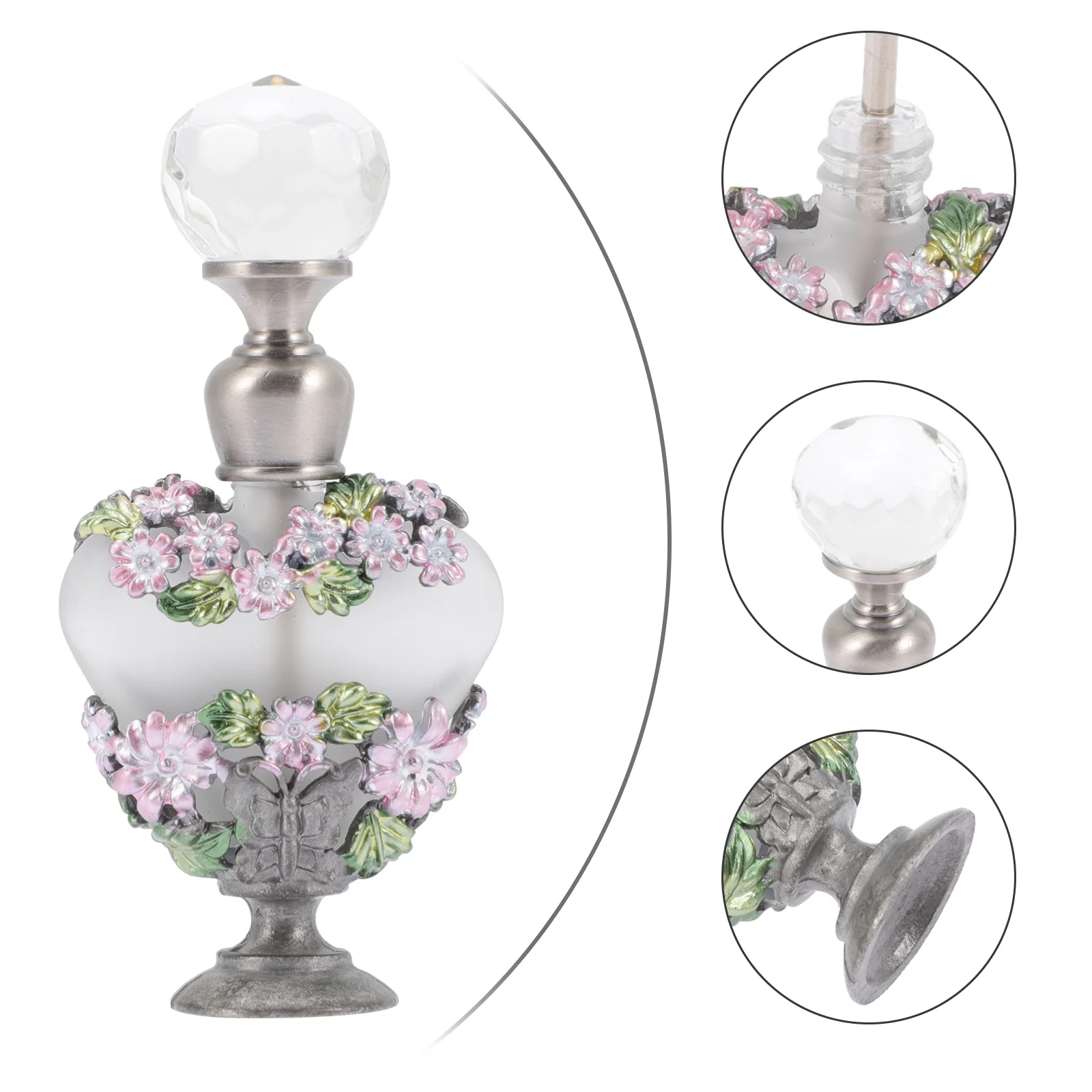 

Perfume Bottles Bottle Empty Crystal Vintage Decorative Refillable Container Essential Holder Flower Travel Oil Egyptian Scent