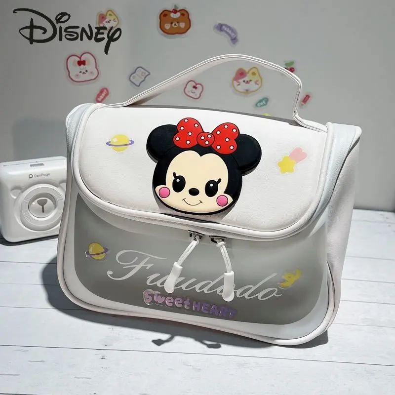Disney Cartoon Women's Makeup Handbag Fashion High Quality Storage Bag Waterproof Portable Travel Large Capacity Toiletries Bag