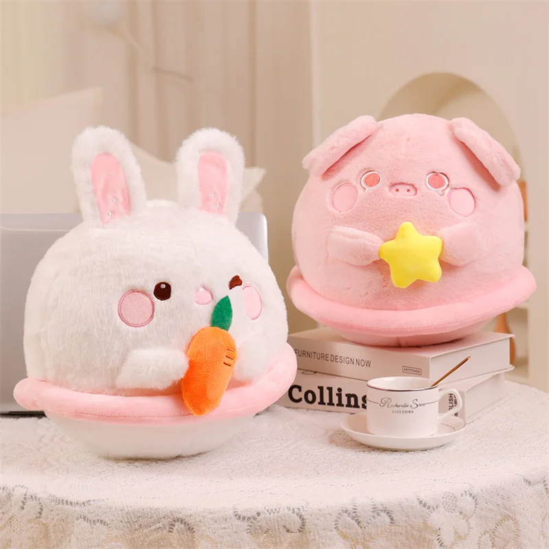 

Stuffed Fluffy Rabbit Fox Cat Pig Doll 30cm Cartoon Ball Animal Plush Toy Plushie Peluche Boy Girl Birthday Present Stuffed Toys