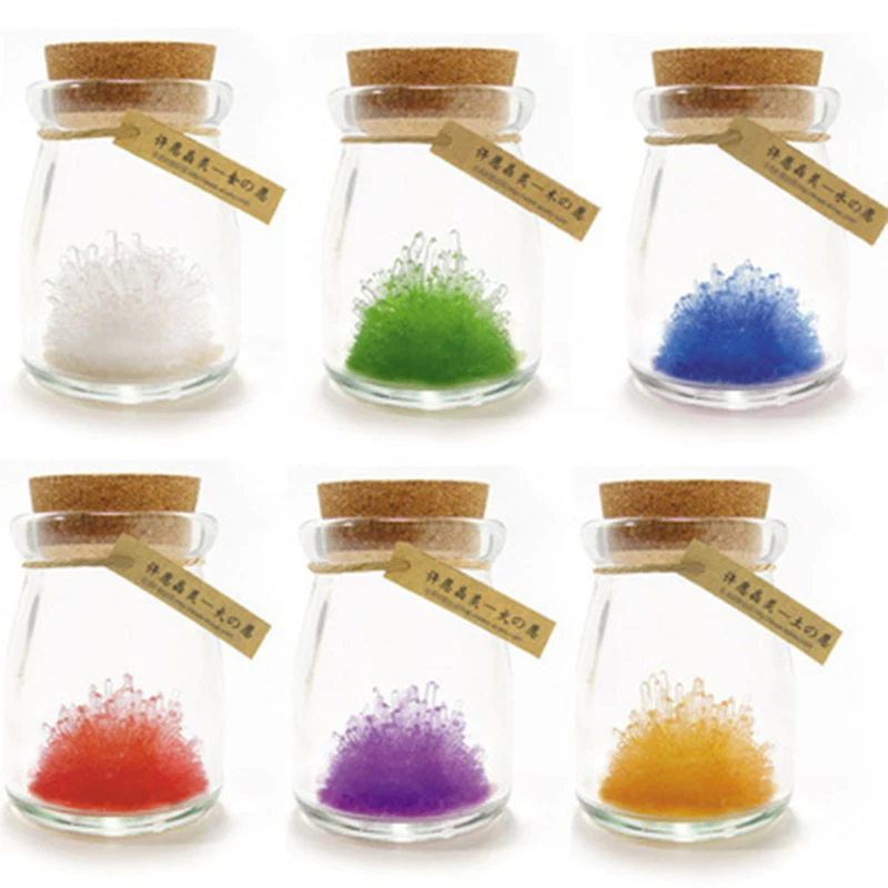 DIY Wishing Crystal Planting Ornament Children's Magic Wishing Glass Bottle Wishing Genie Joyful Gift Crafts