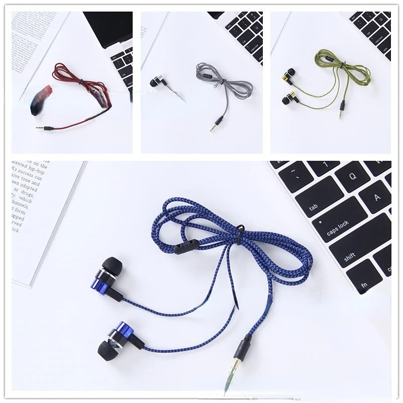 

Braided Wiring In-ear Wired Headset MP3 Mobile Phone Computer Audio Universal Cheap Headset Without Mic