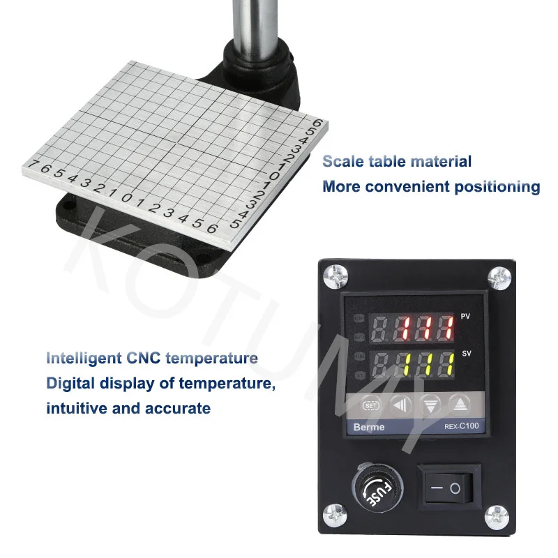 Небольшая ручная машина для горячего тиснения направляющая бронзовая кожи ПВХ и