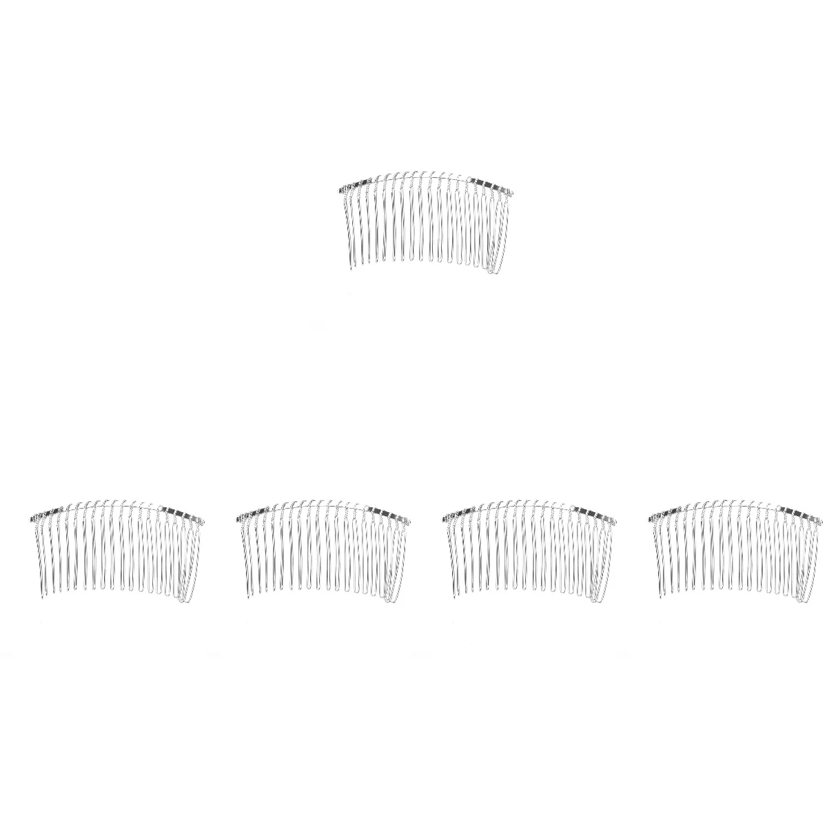 

Hair Combs Comb Clip Veil Metal Bridal Teeth Wedding Wire French Diy Fancy 7.8Cm Silver Women Girls Side Clips 3Pcs Decorative