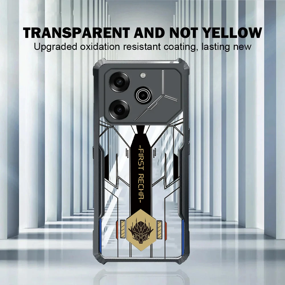 Прозрачный чехол для телефона Tecno Pova 6 5 4 Pro Neo 3 2 Li7 Li9 акриловый с защитой от ударов