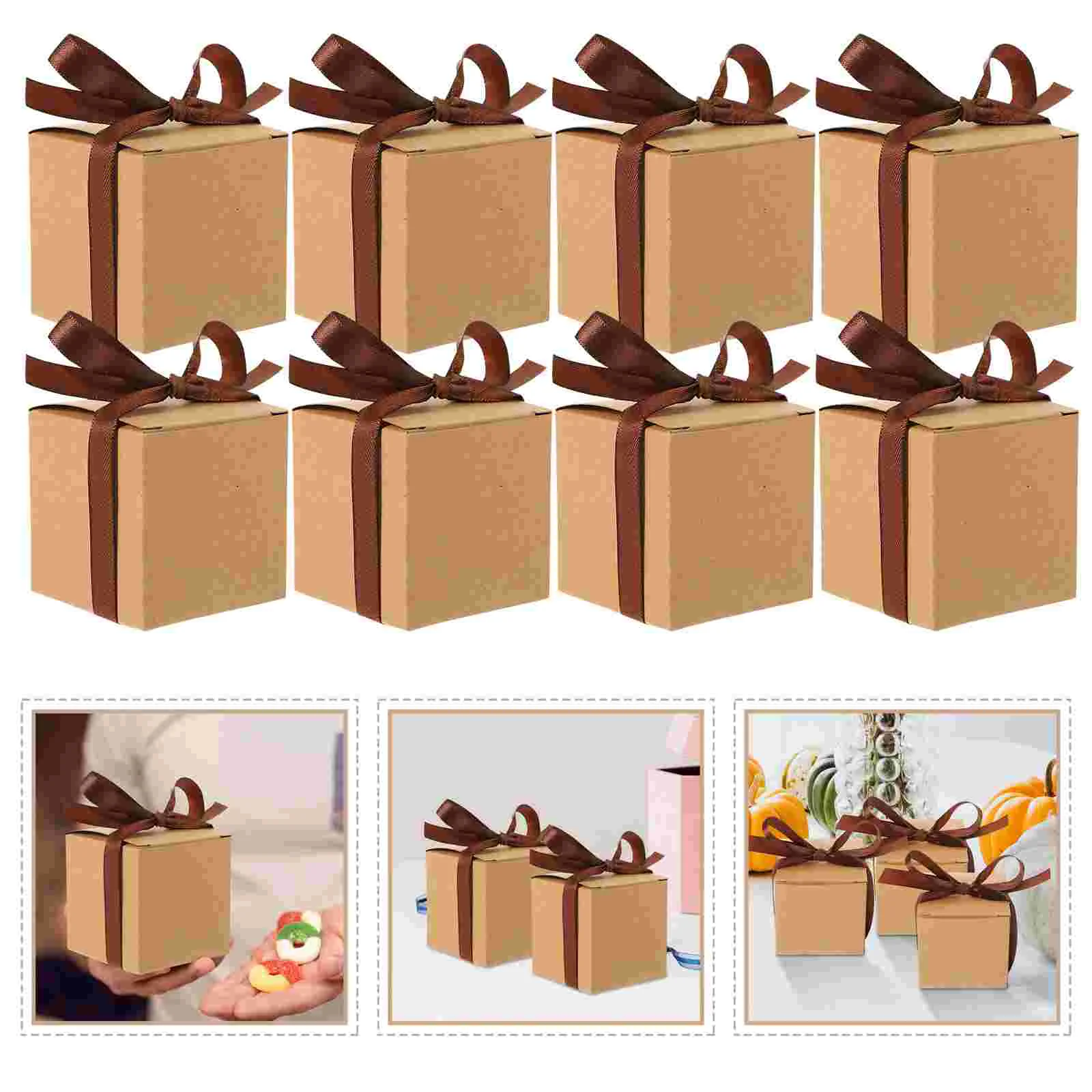 

50 Set Candy Box Multi-function Candies Case Bakery Supplies Gift Accessory Mini Chocolate Carton Polyester Bridesmaid Honor