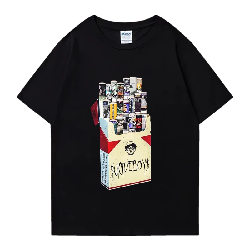 Футболка унисекс из натурального хлопка с коротким рукавом и принтом сигареты