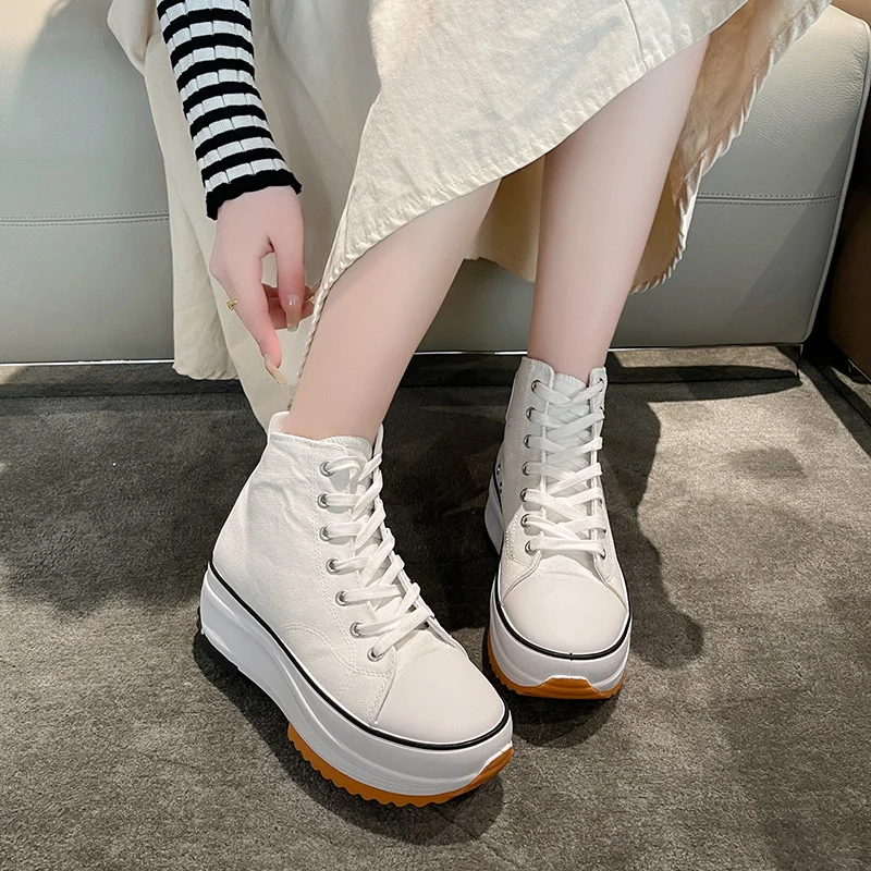 2023 Spring Fashion High Women Platform Canvas Shoes Men Canvas Skateboarding Shoes for Men Sneakers Women Canvas Unisex Classic