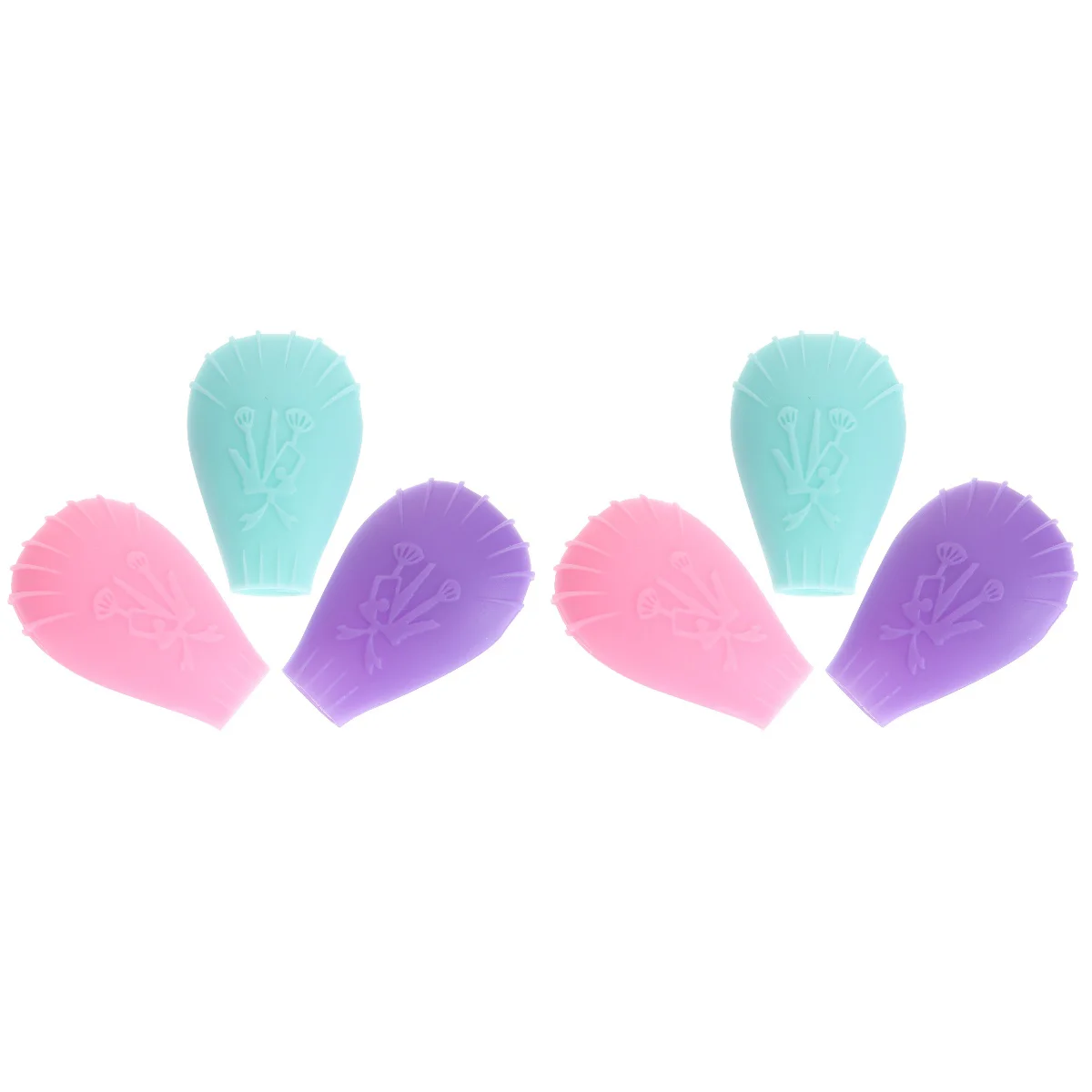 

6 шт., силиконовые чехлы для кистей для макияжа