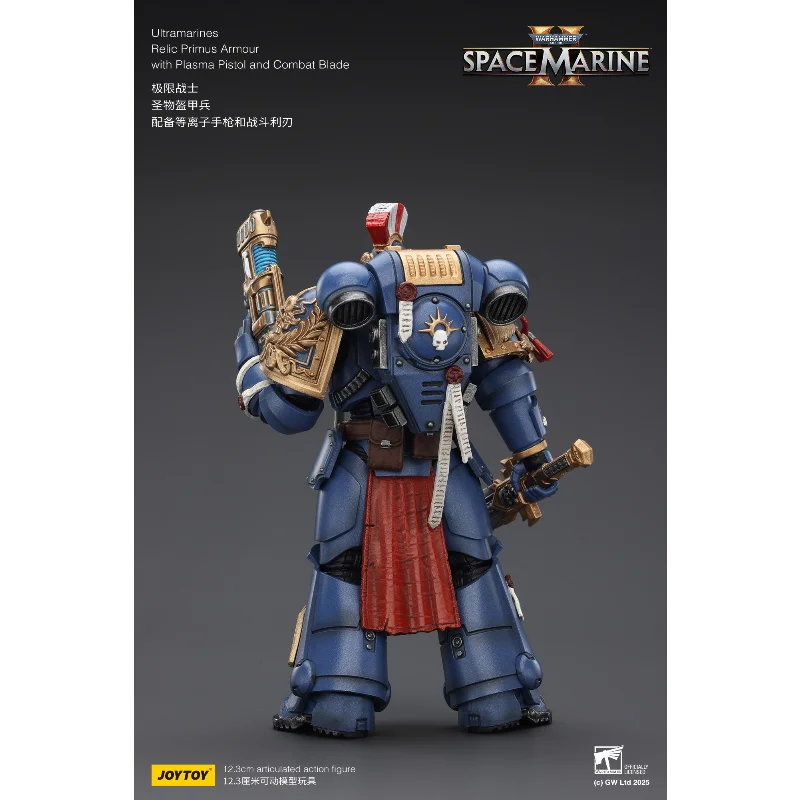 Фото JOYTOY Warhammer 40K Space Marine 2: Совместная серия Ultramarines Relic Primus Armour, полностью подвижная фигурка JT02816, масштаб 1/18 №2