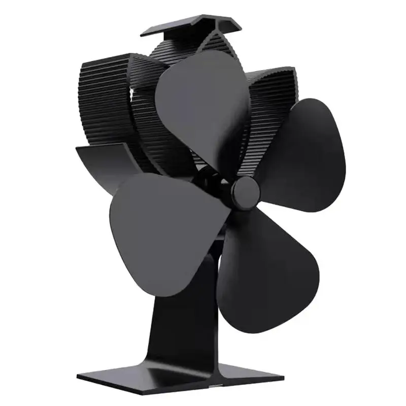 

Heat Powered Stove Fan Heat Activated Fan 4 Blades Silent Operation Stove Fan For Buddy Heater Wood Stove Accessories