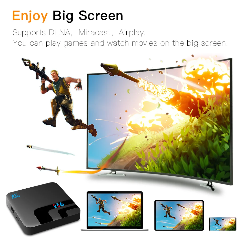 ТВ-приставка H6 Android 10 4 ГБ 64 32 6K 3D видео HD медиаплеер 2 4G 5 ГГц Wi-Fi Bluetooth с голосовым