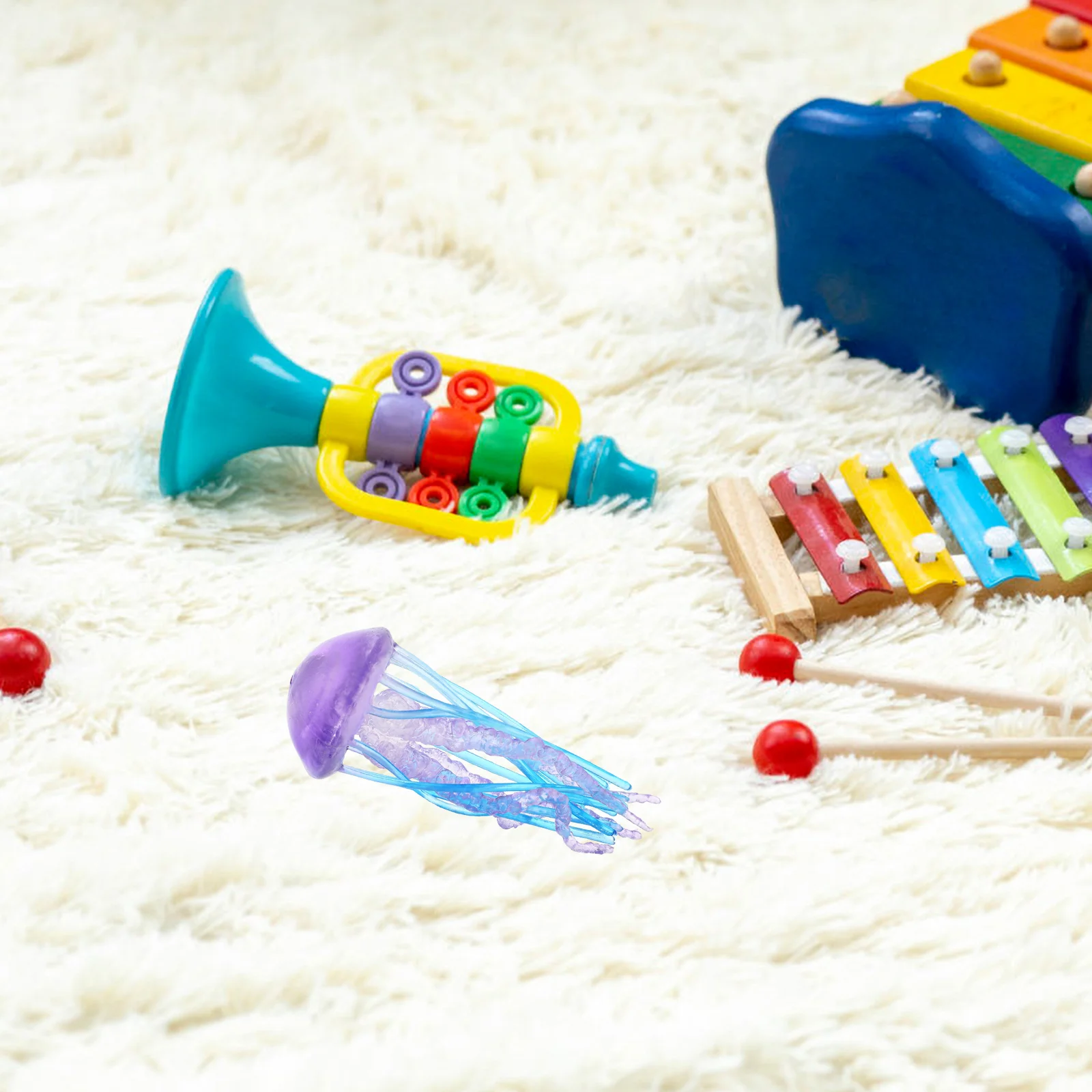 

Small Jellyfish Decor Animal Ocean Animals Cognitive Toy Plastic Tabletop Sea Child