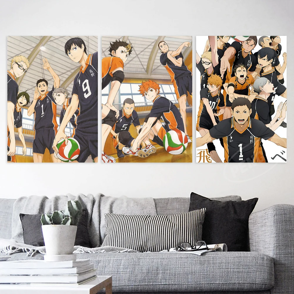 

Холст Haikyuu! HD-принты, Япония, фотосессия Shoyo, настенный художественный постер Tobio Kageyama, домашний декор, картины для гостиной