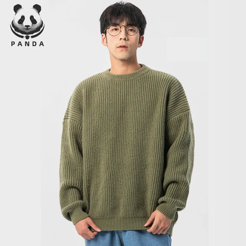 Korean Fashion Sweaters Men Autumn winter Solid Color Wool Sweaters Slim Fit Men Street Wear Mens Clothes Knitted  Men Pullovers