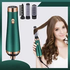 Фен для волос 3-в-1, электрическая вращающаяся Расческа с горячим воздухом для моделирования, плойка, выпрямитель, профессиональный ионизирующий стайлер для волос